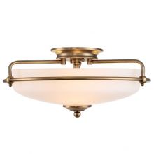 Griffin plafon 3xE27 15W mosiadz matowy